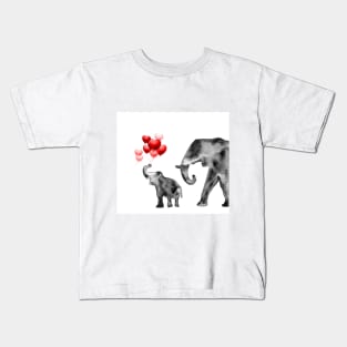 Elephant Family Kids T-Shirt